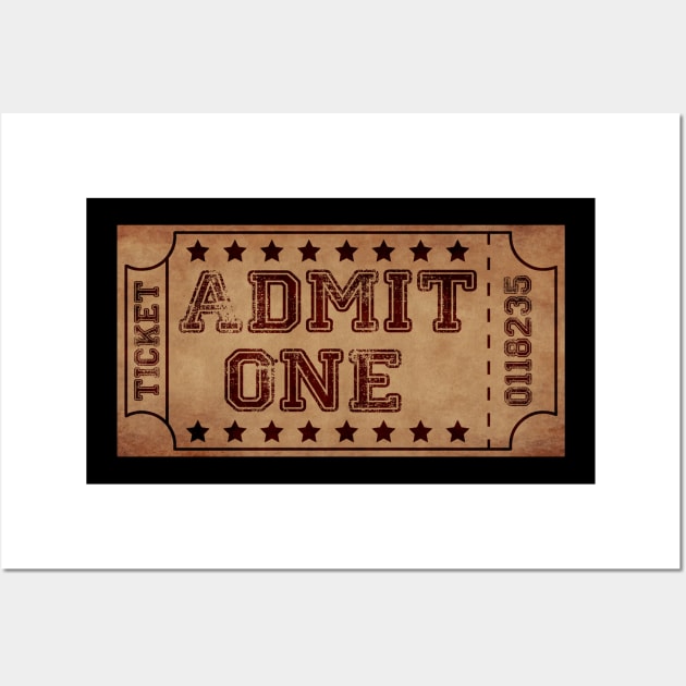 Vintage Cinema Ticket Wall Art by Scar